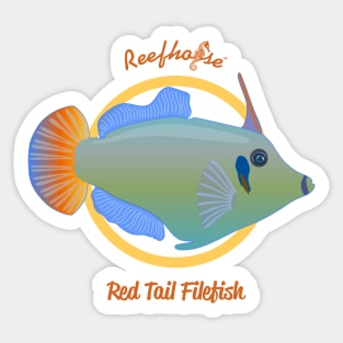 Red Tail Filefish Sticker